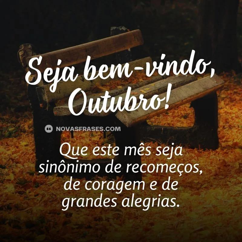 seja bem-vindo outubro