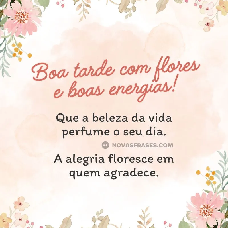 boa tarde com flores