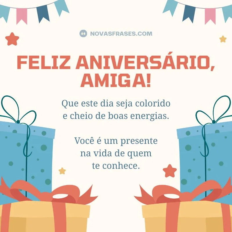 cartão de aniversário para amiga