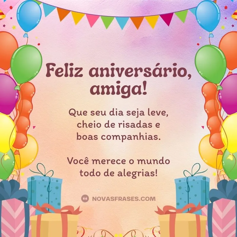 feliz aniversário amiga