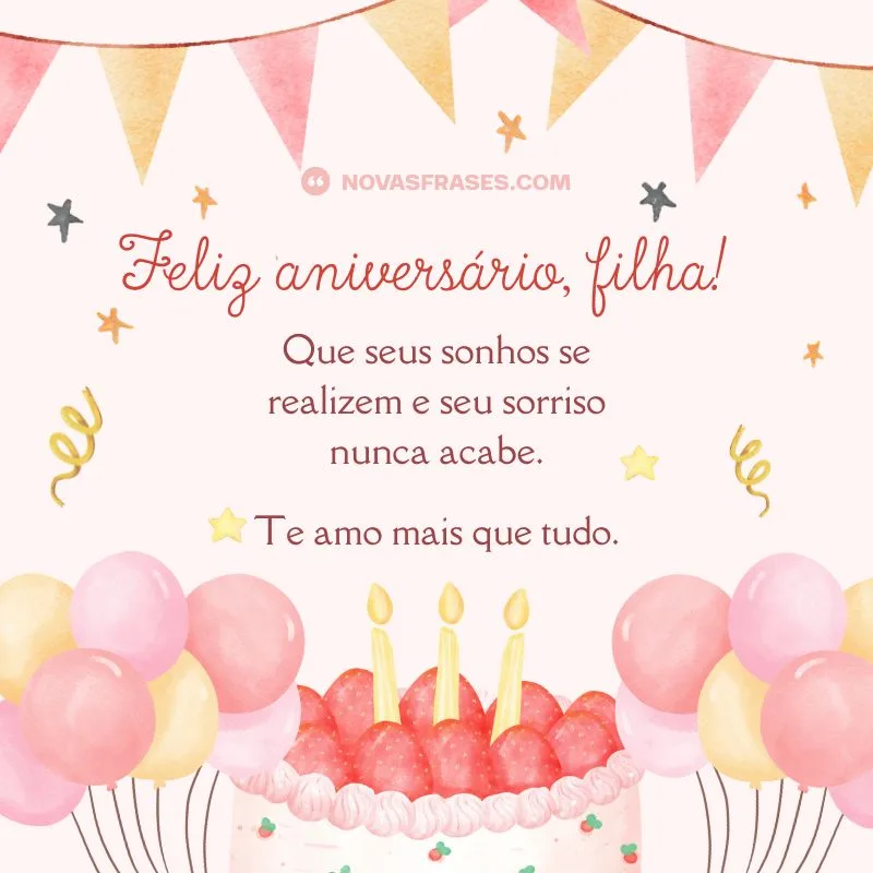 feliz aniversário filha