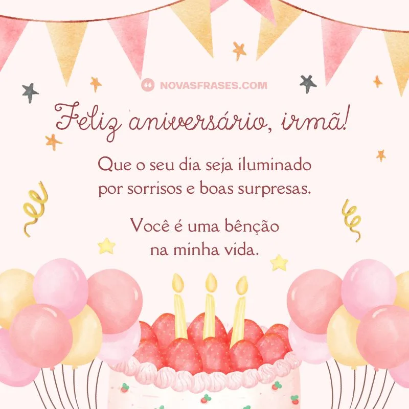 feliz aniversário irmã