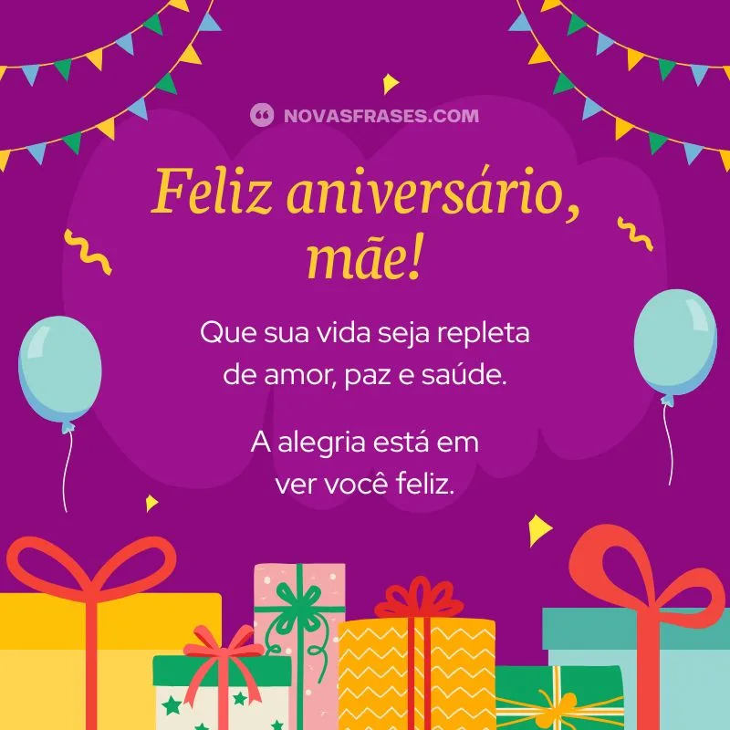 feliz aniversário mãe