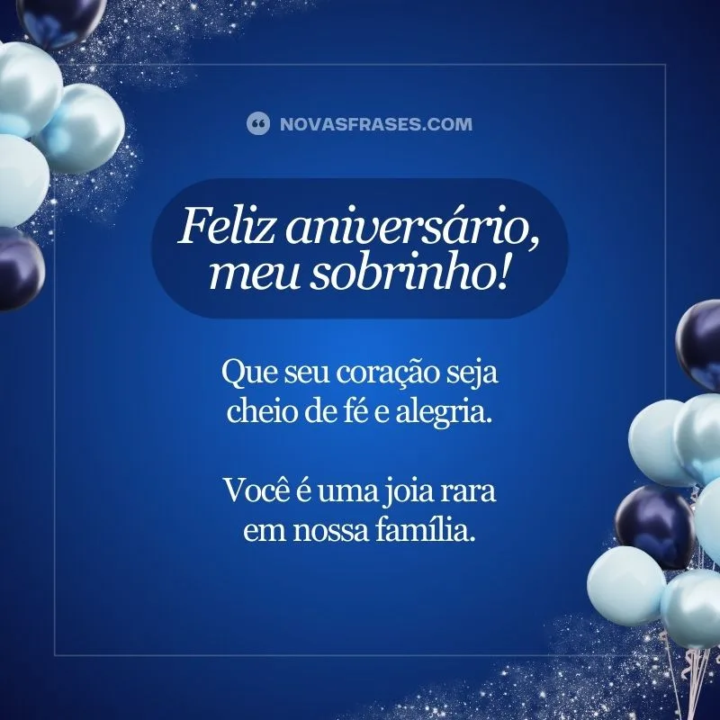 feliz aniversário meu sobrinho