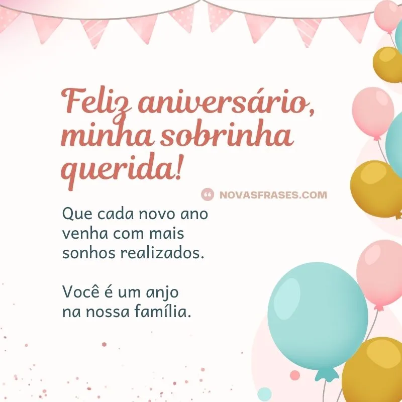 feliz aniversário minha sobrinha