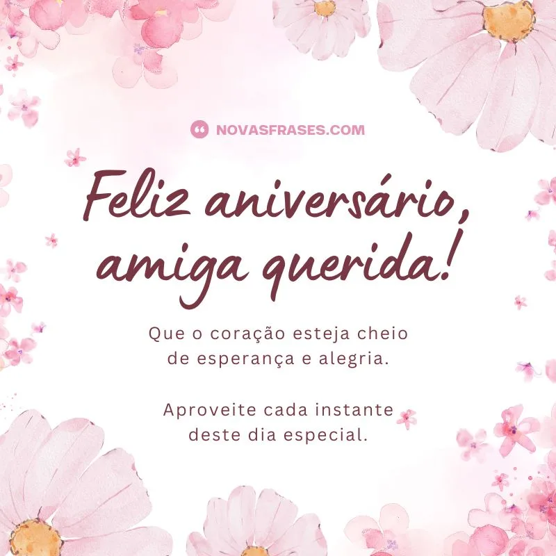 feliz aniversário para amiga