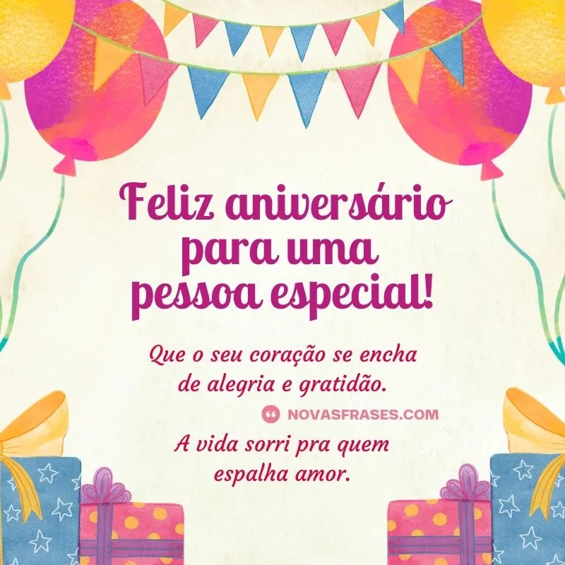feliz aniversário para uma pessoa especial