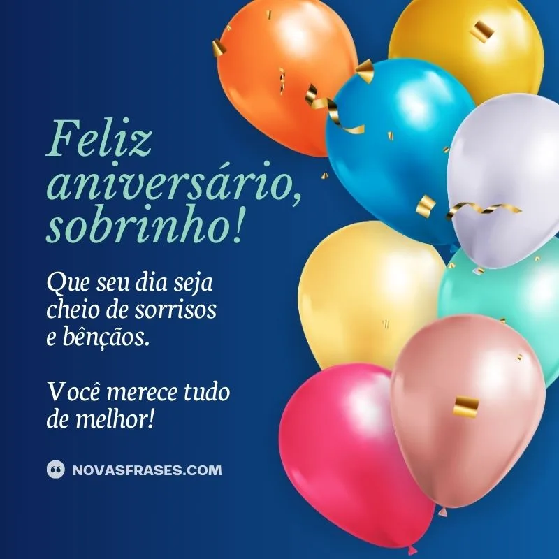 feliz aniversário sobrinho