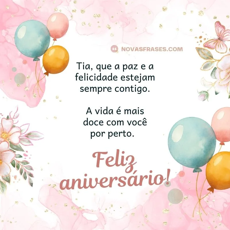 feliz aniversário tia