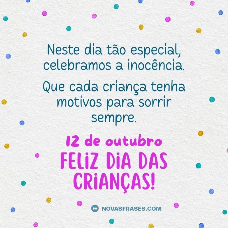 feliz dia das crianças
