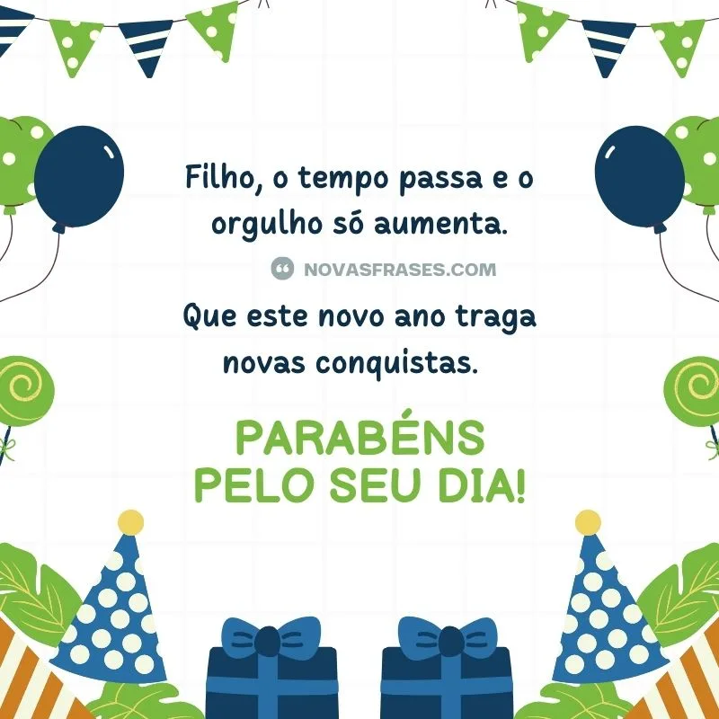 frase de aniversário para filho