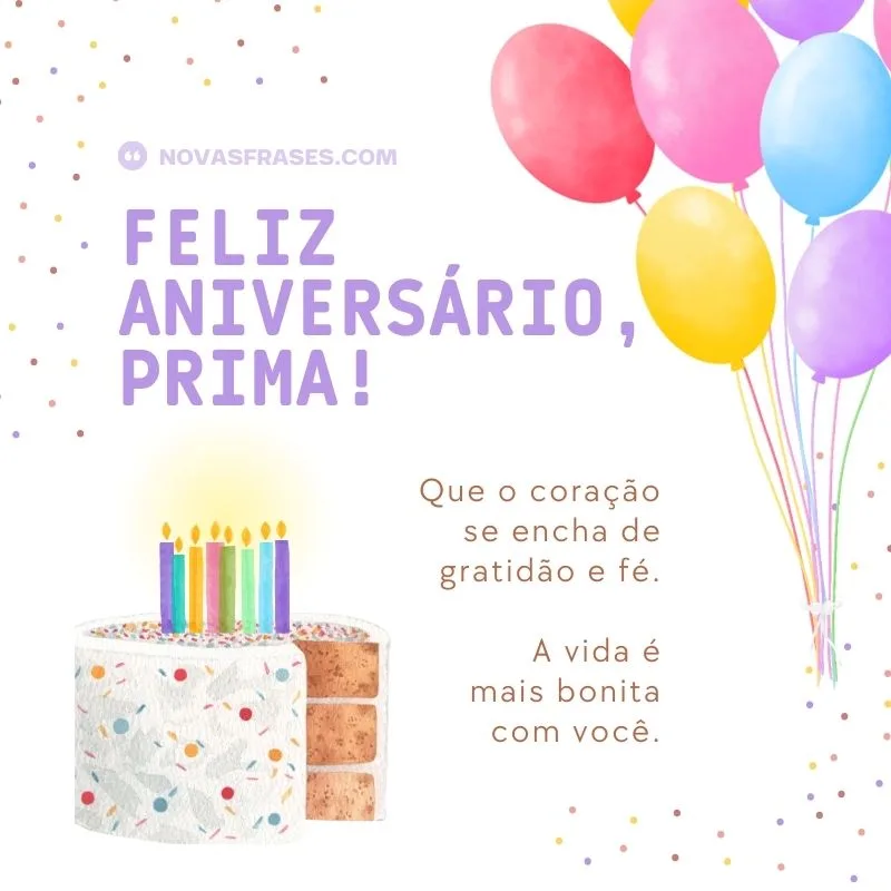 frases de aniversário para prima