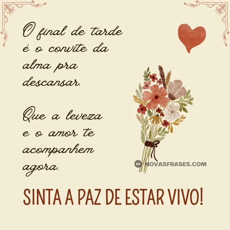 frases de bom final de tarde