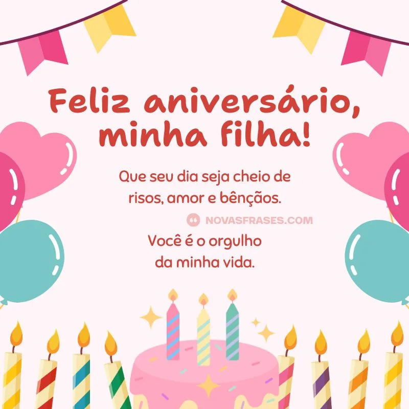 mensagem de aniversário para filha