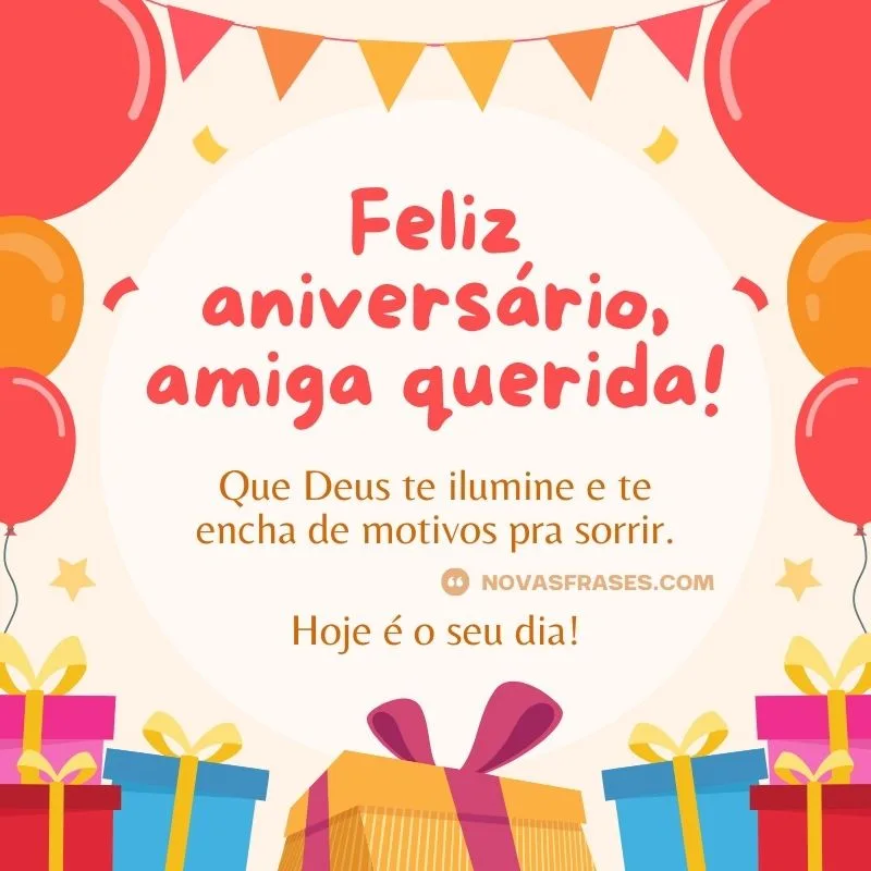 mensagem de feliz aniversário para amiga