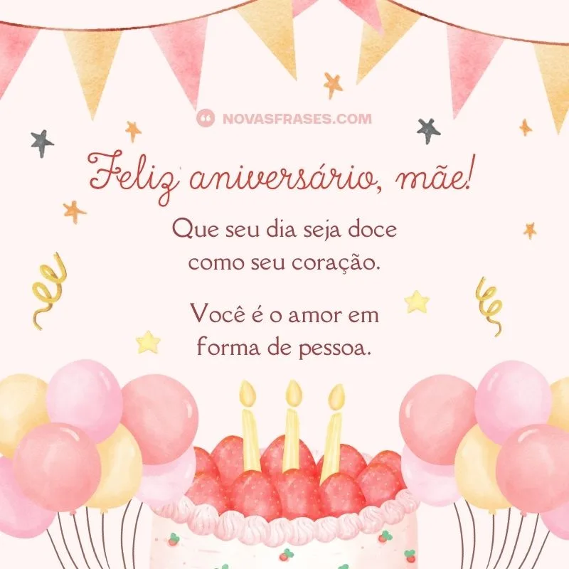 mensagem de feliz aniversário para mãe