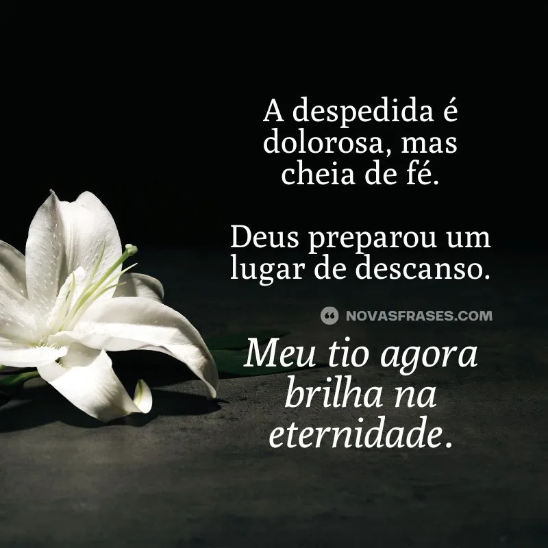 mensagem de luto de tio