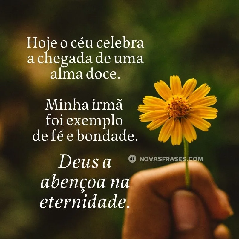 mensagem de luto irmã