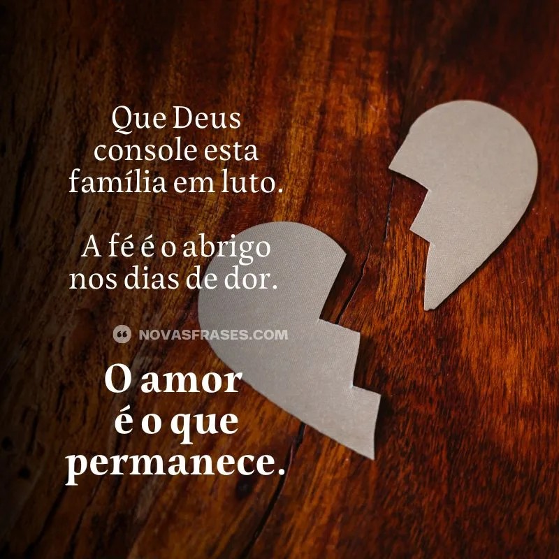 mensagem de luto para família