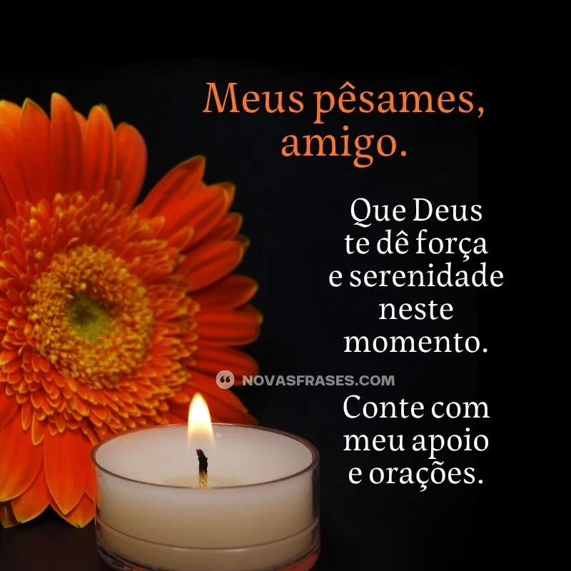 mensagem de pêsames para amigo
