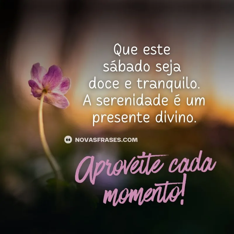 mensagem de sábado