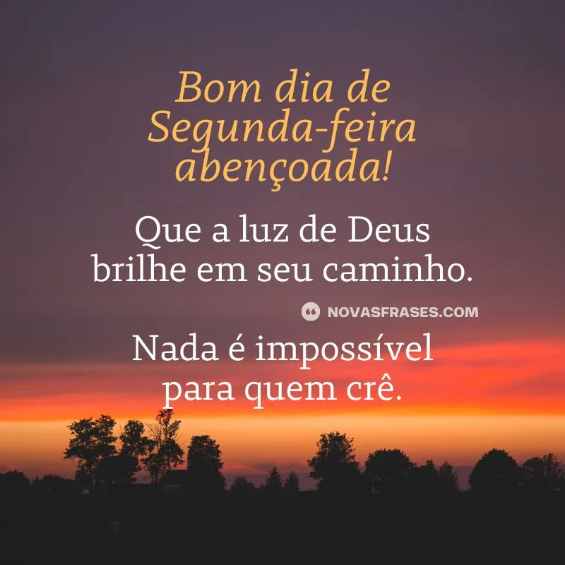 mensagem de segunda-feira abençoada