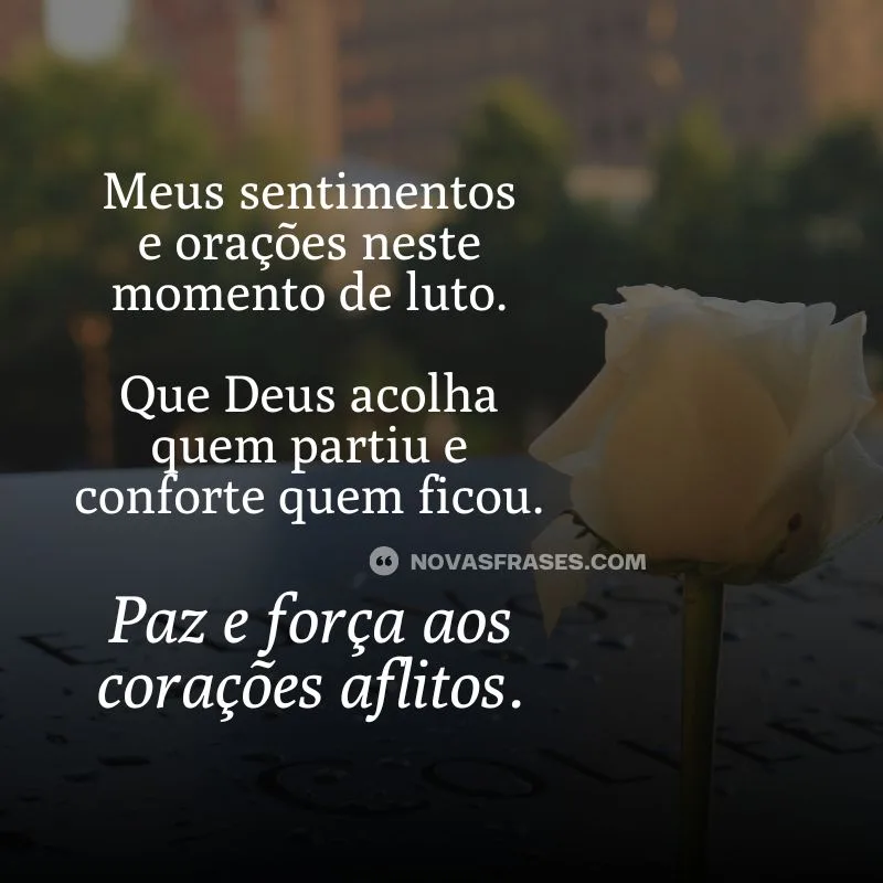 mensagem de sentimentos de luto