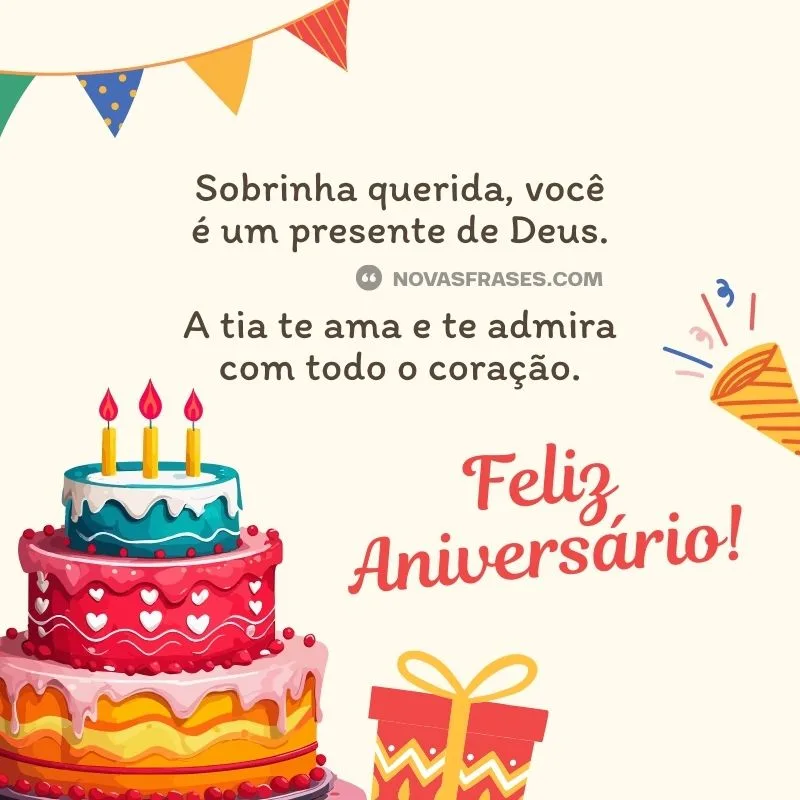mensagem de tia para sobrinha de aniversário