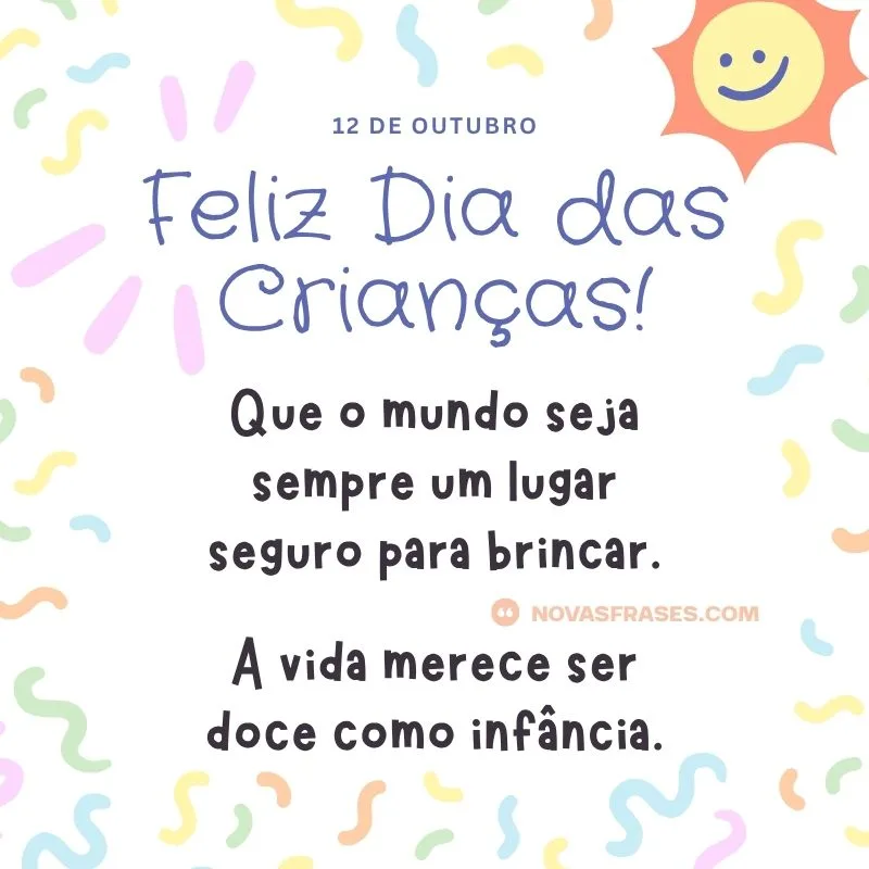 mensagem dia das crianças