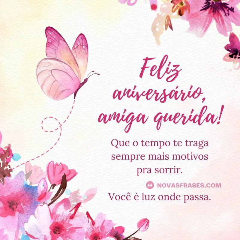 msg de aniversário para amiga