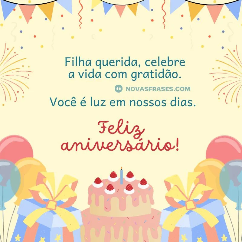 msg de aniversário para filha