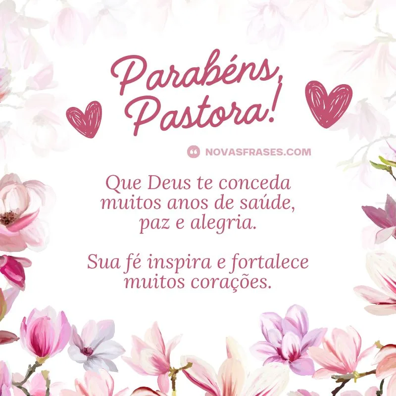 parabéns pastora