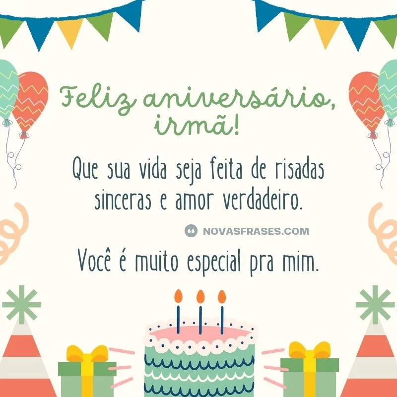 texto de aniversário para irmã