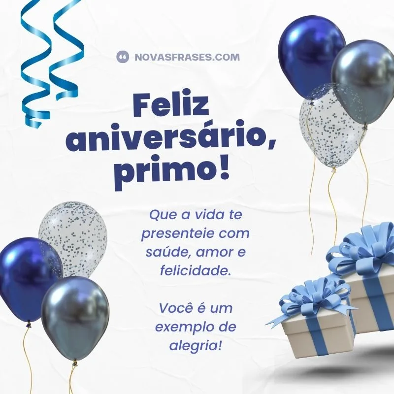 texto de aniversário para primo
