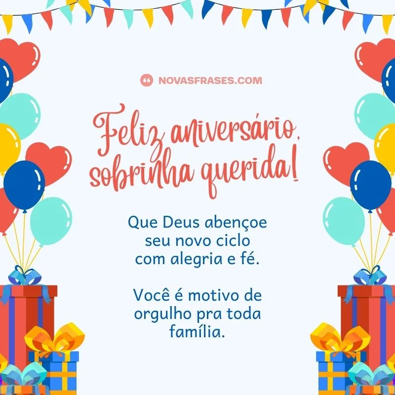 texto de aniversário para sobrinha