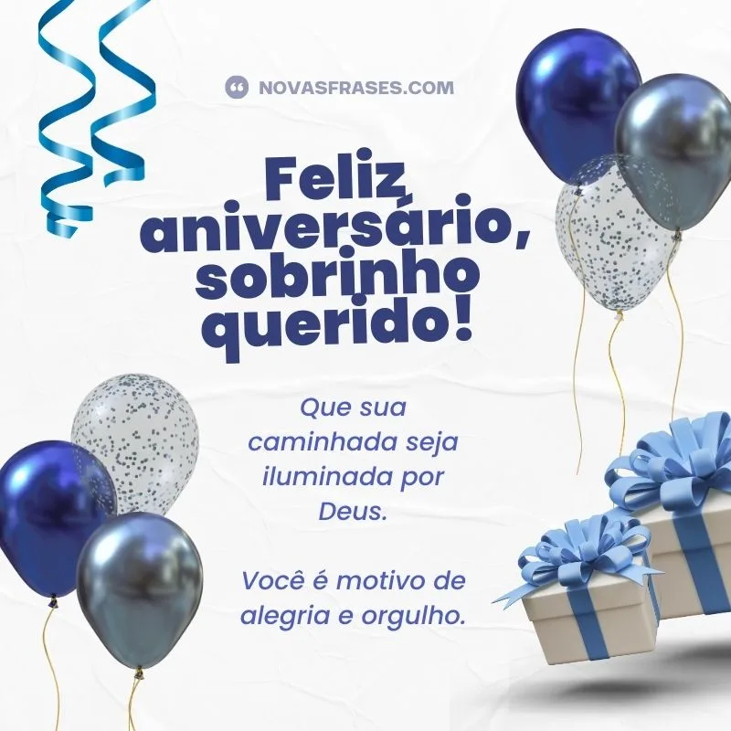 texto de aniversário para sobrinho