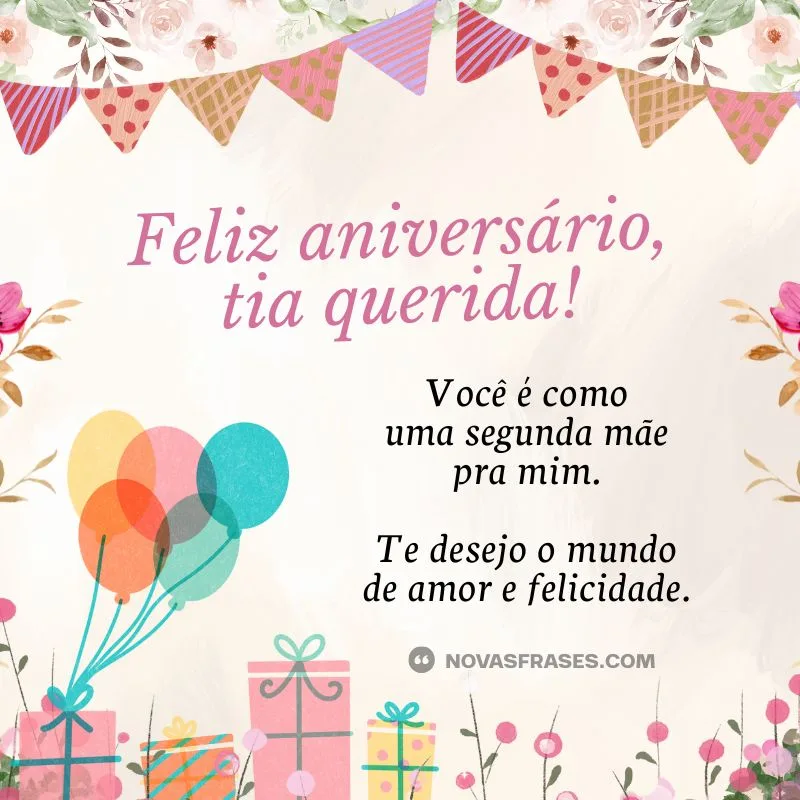 texto de aniversário para tia de fazer chorar
