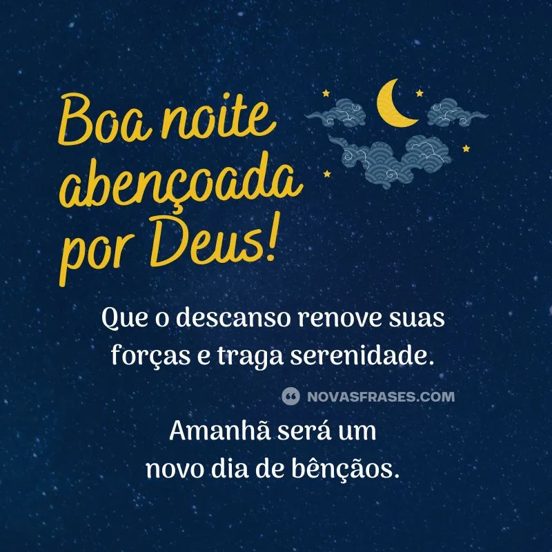 boa noite abençoada por deus