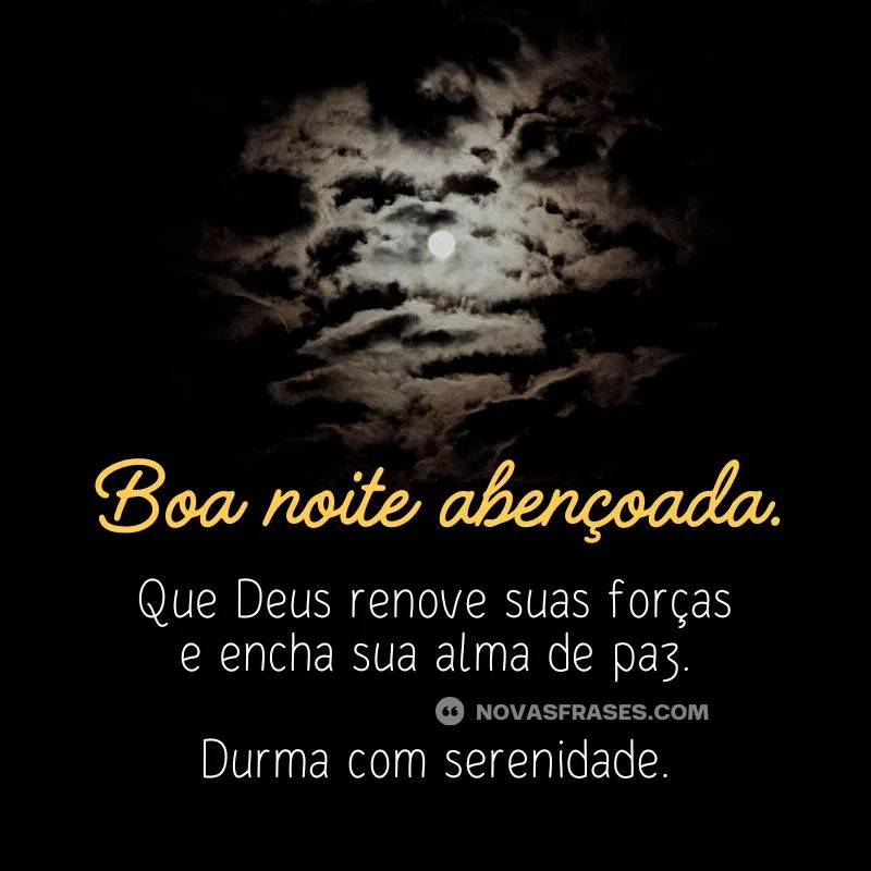 mensagem boa noite abençoada