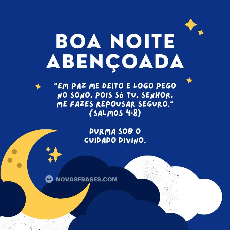 msg de boa noite abençoada
