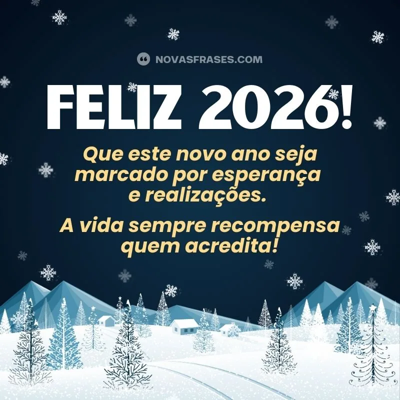 mensagem de feliz 2026